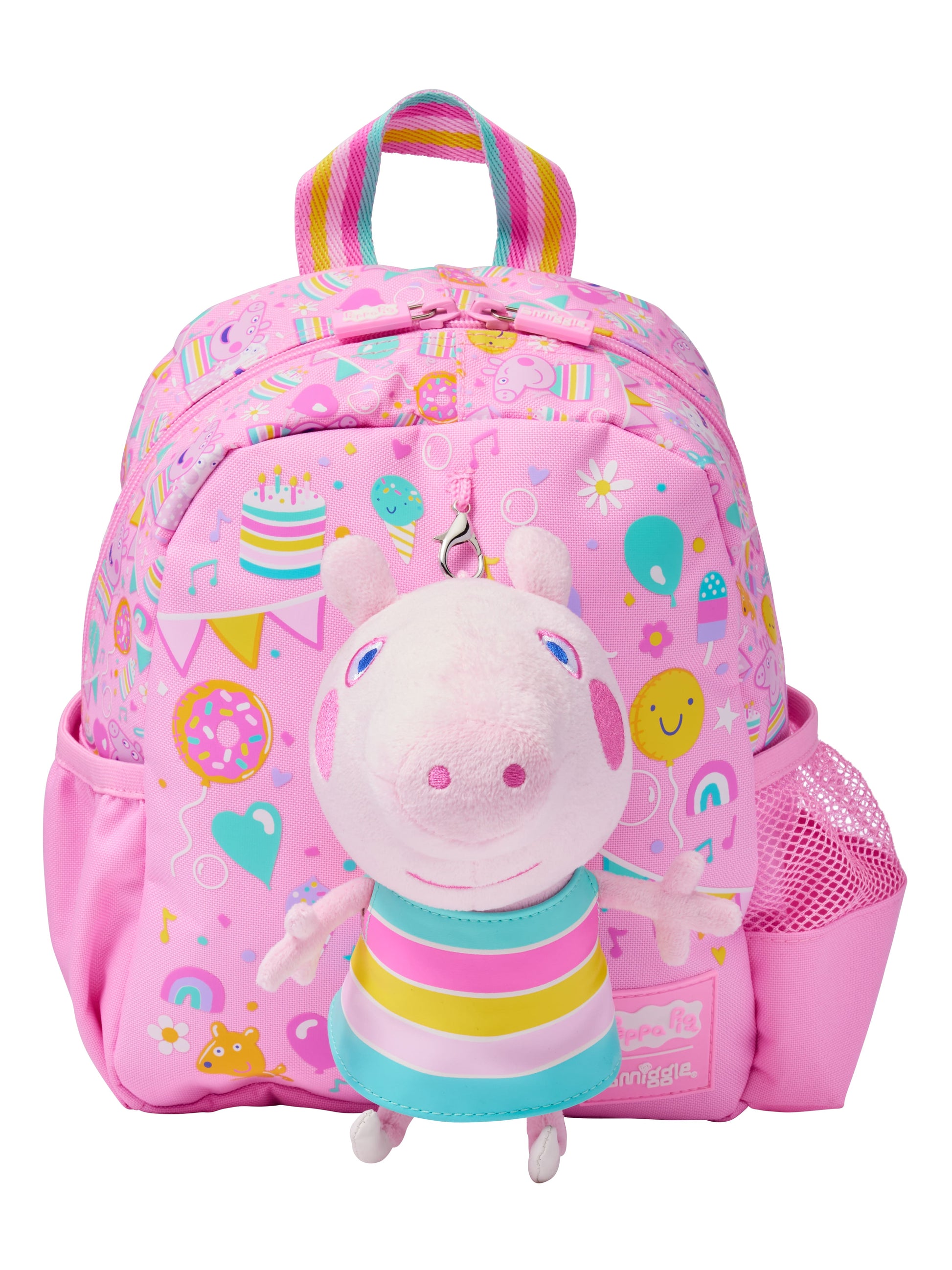 Smiggle - Peppa Pig Çıkarılabilir Oyuncaklı Kreş Okul Sırt Çantası-0