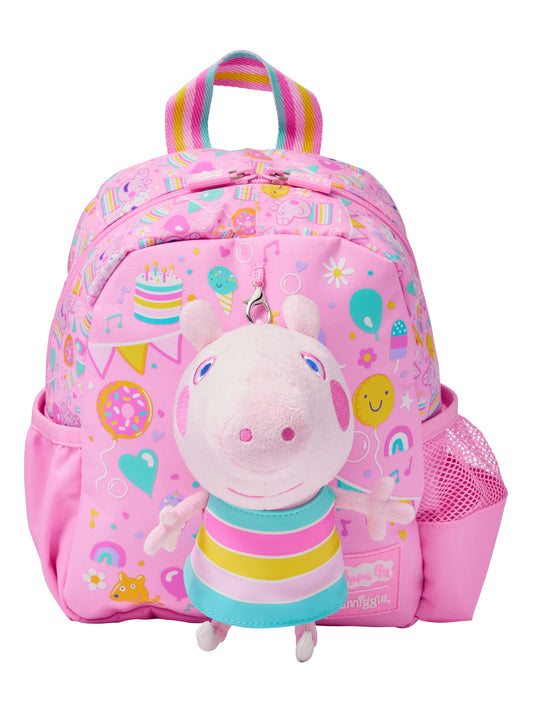 Smiggle - Peppa Pig Çıkarılabilir Oyuncaklı Kreş Okul Sırt Çantası-0