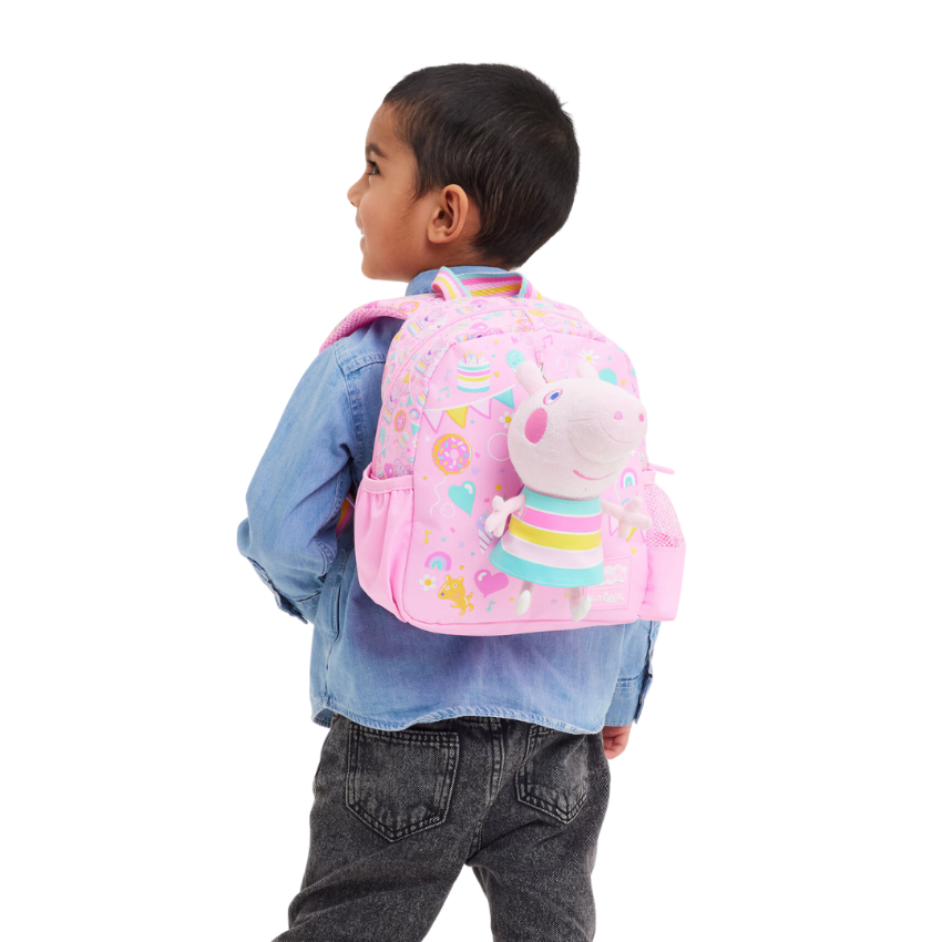 Smiggle - Peppa Pig Çıkarılabilir Oyuncaklı Kreş Okul Sırt Çantası-1