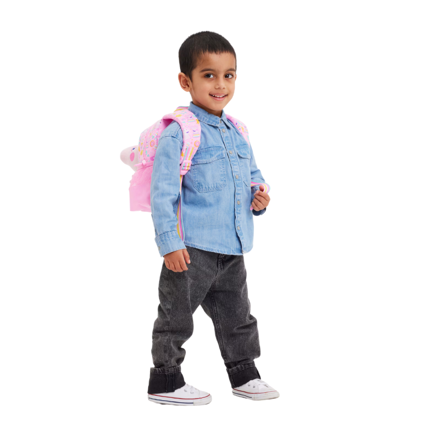 Smiggle - Peppa Pig Çıkarılabilir Oyuncaklı Kreş Okul Sırt Çantası-4