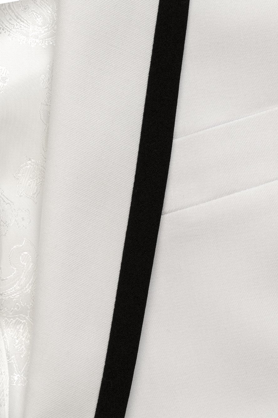 "Xavier" White Tuxedo Jacket-2