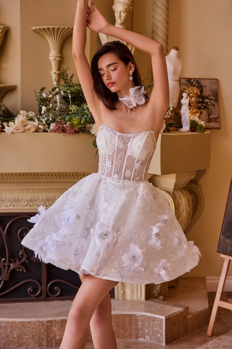 Wedding Midi Dress & Choker-2